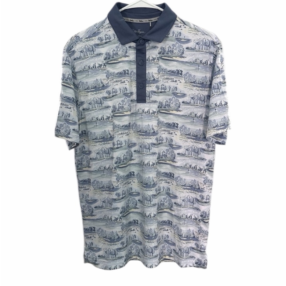 Walter Hagen Men's Clubhouse Country Club Printed Golf Polo Size Small NWT